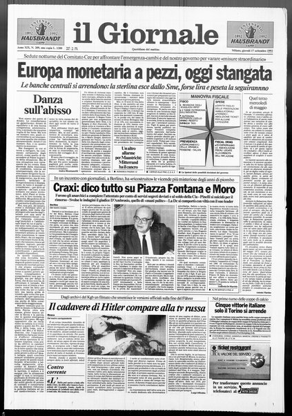 Il giornale : quotidiano del mattino